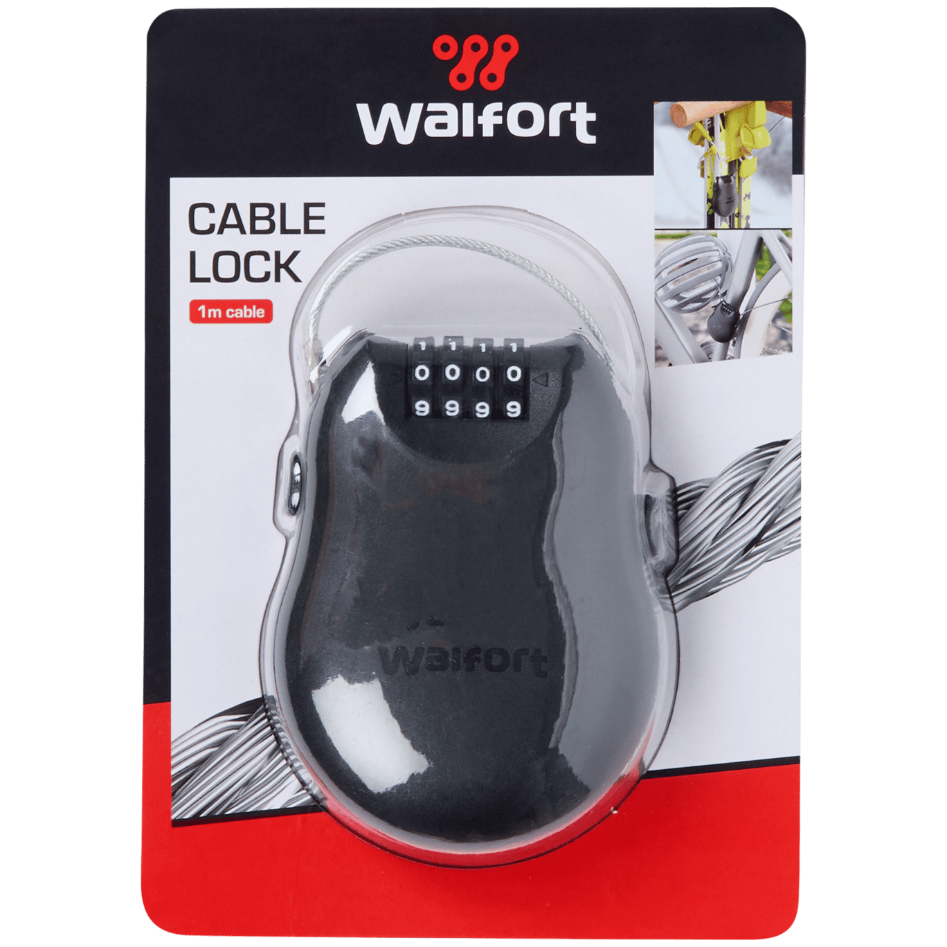 Candado de cable con combinación Walfort