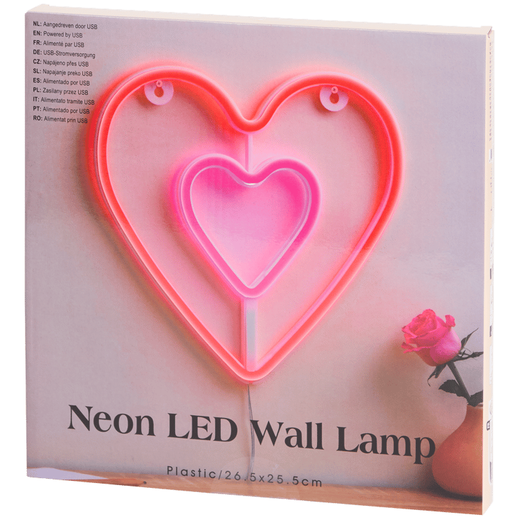 Neon wandlamp