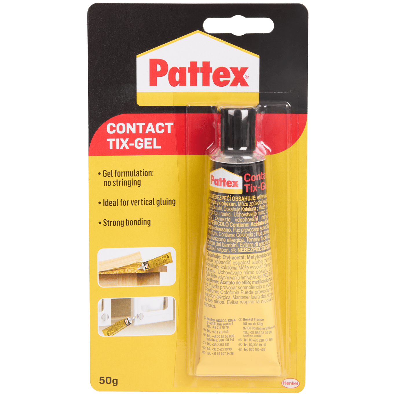Colle de contact Pattex Tix-Gel