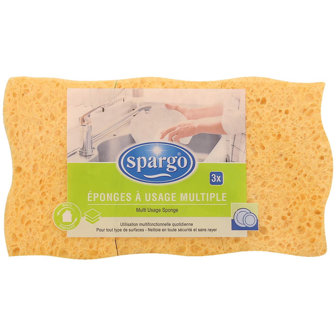 Lingettes humides pour sols Spargo Citron