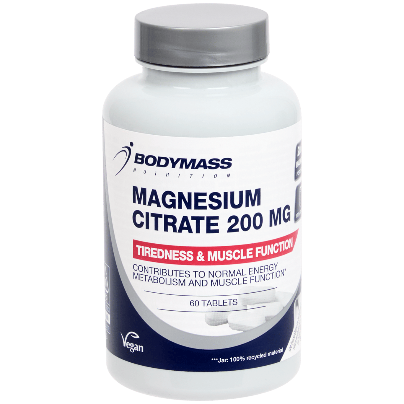 Cytrynian magnezu w tabletkach Bodymass 200 mg