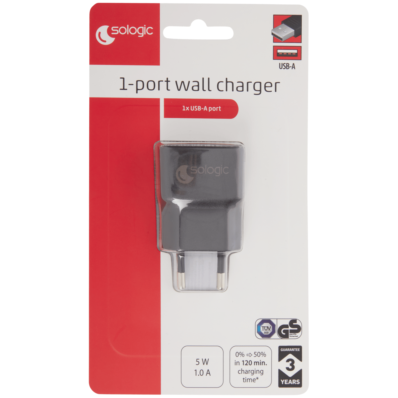 Sologic USB-A wandoplader