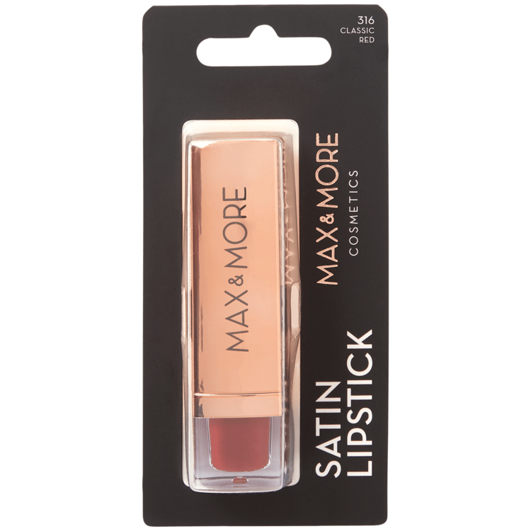 Max & More Satin Lippenstift Classic Red