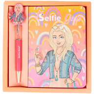 Selfie Girls Notizbuch mit Kugelschreiber