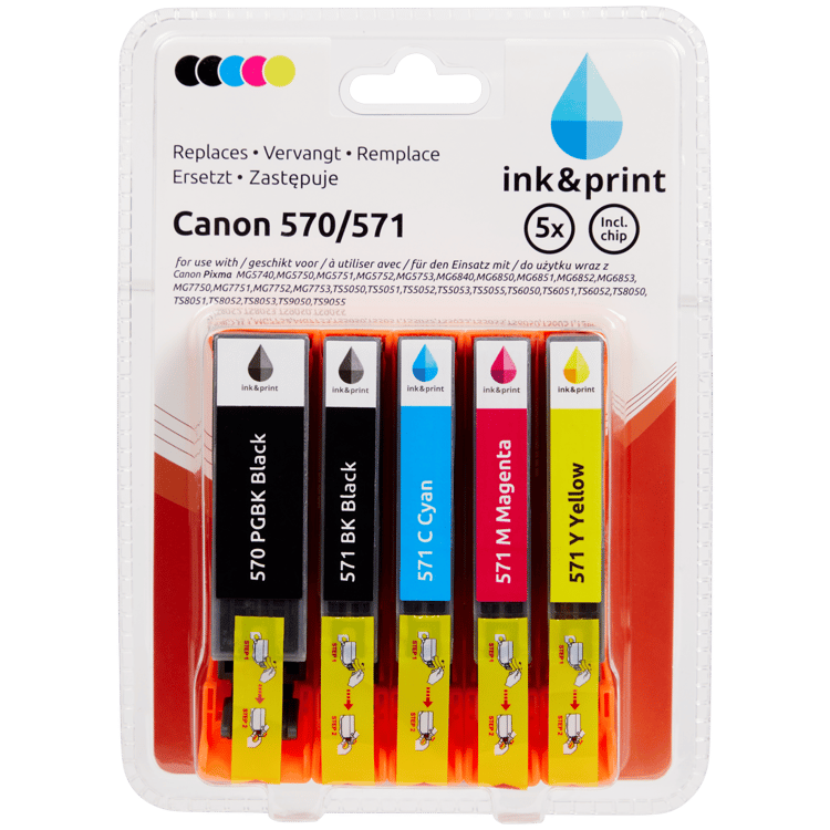 Inkoustové kazety Ink & Print Canon 570/571