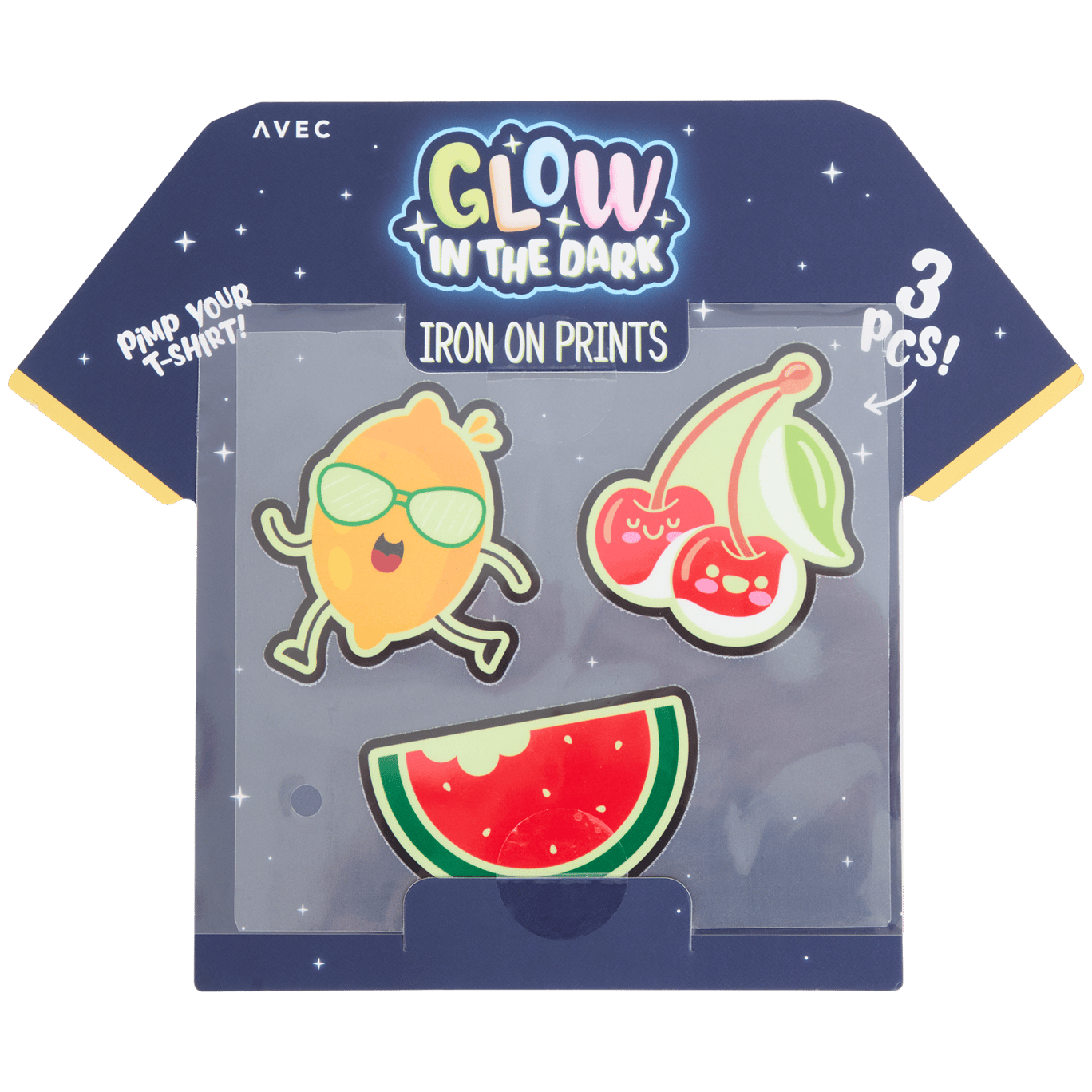 Avec glow-in-the-dark strijkpatches