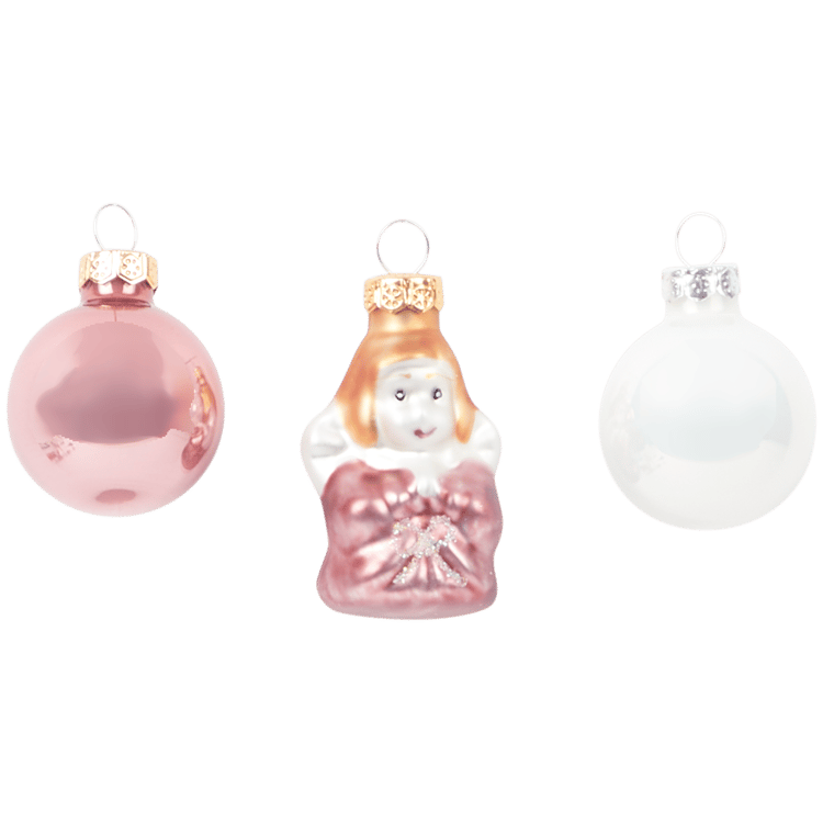 Figuras pequeñas de Navidad de vidrio