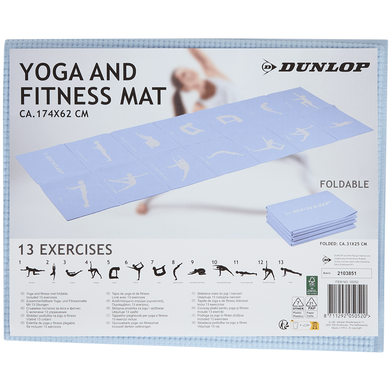 Dunlop Yoga- und Fitnessmatte