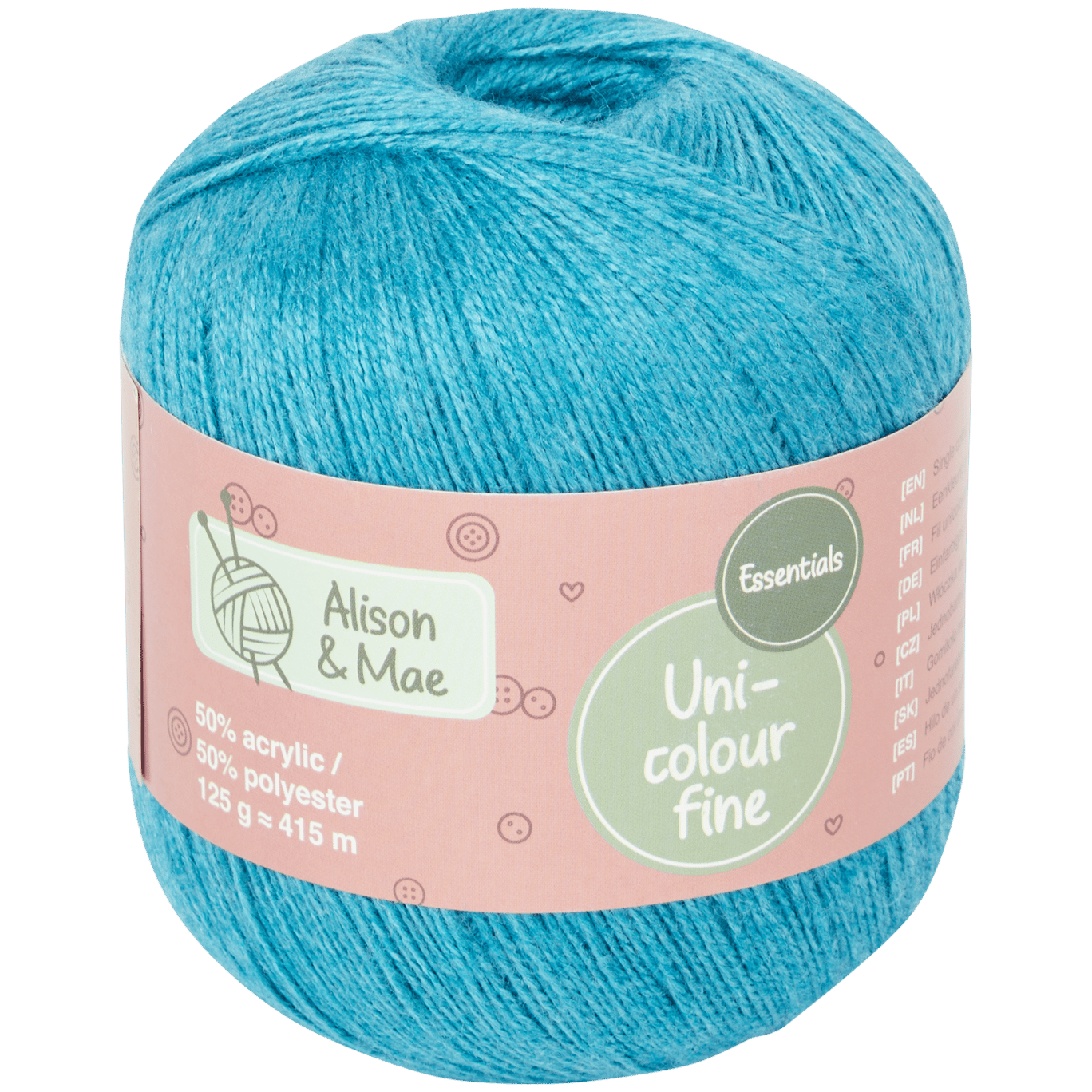Alison & Mae Essentials fil à crocheter Mixed Fine multicolore