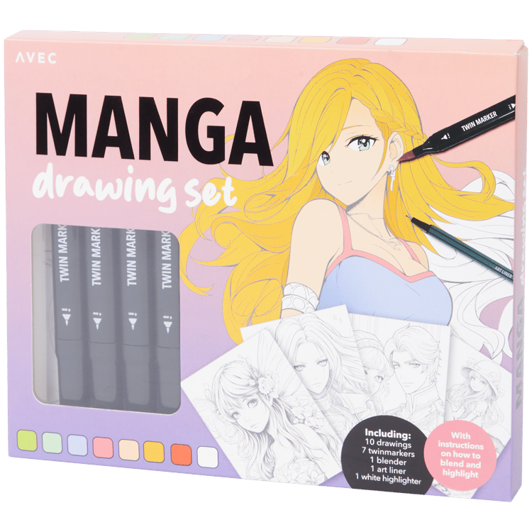 Set da disegno manga Avec