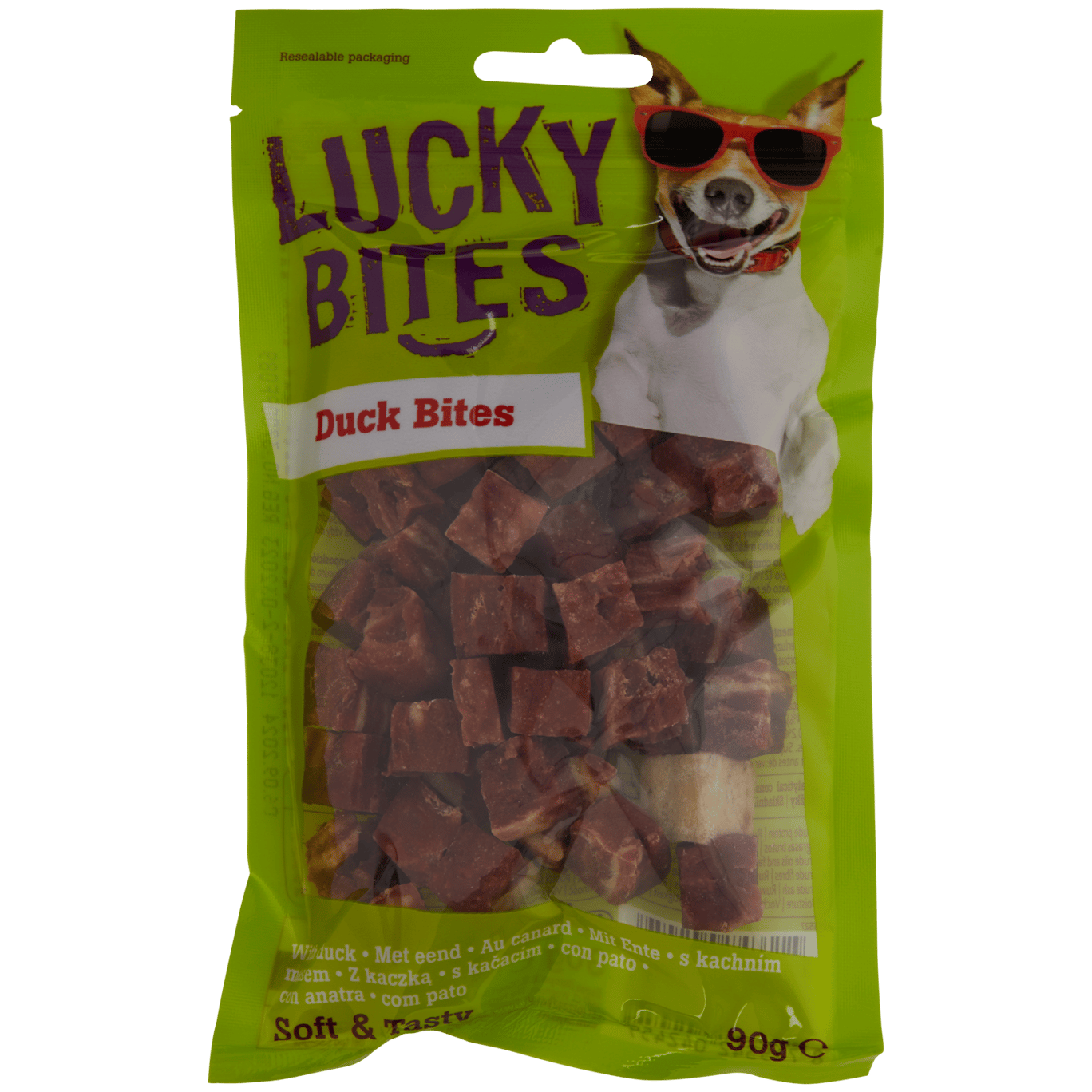 Snacks para cães Duck Bites Lucky Bites