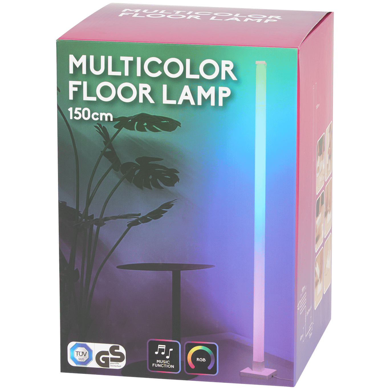 Candeeiro de chão multicolorido