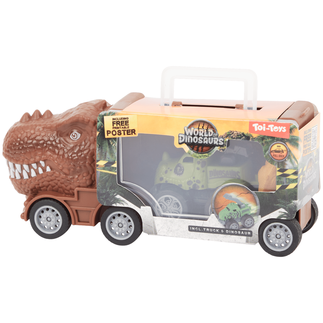 Nákladiak s dinosaurom a kufríkom