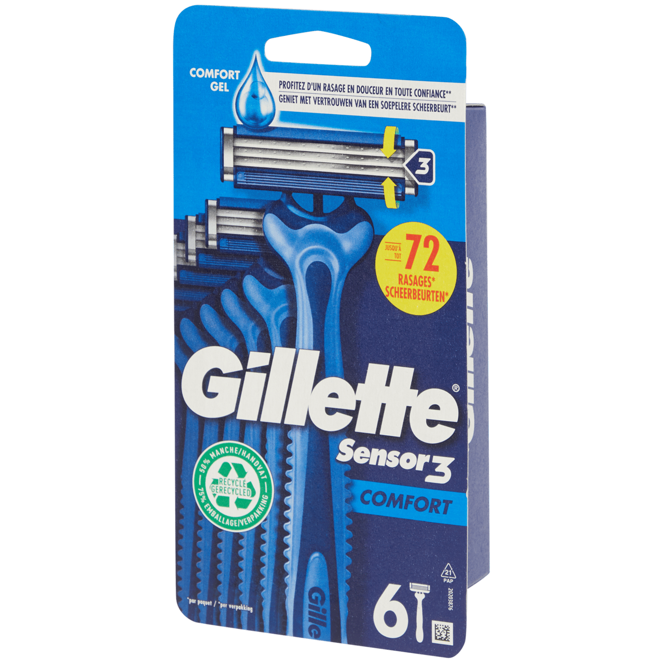 Rasoirs jetables Gillette Sensor 3 Confort