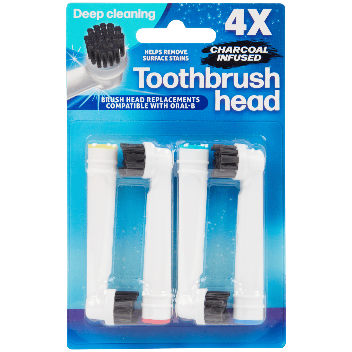 Têtes de brosse à dents électrique au charbon actif