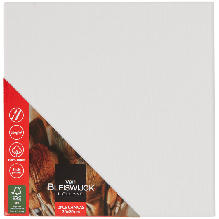 Toiles à Peindre 20x20cm Zenacolor - Lot De 10 Canvas Coton 280GSM