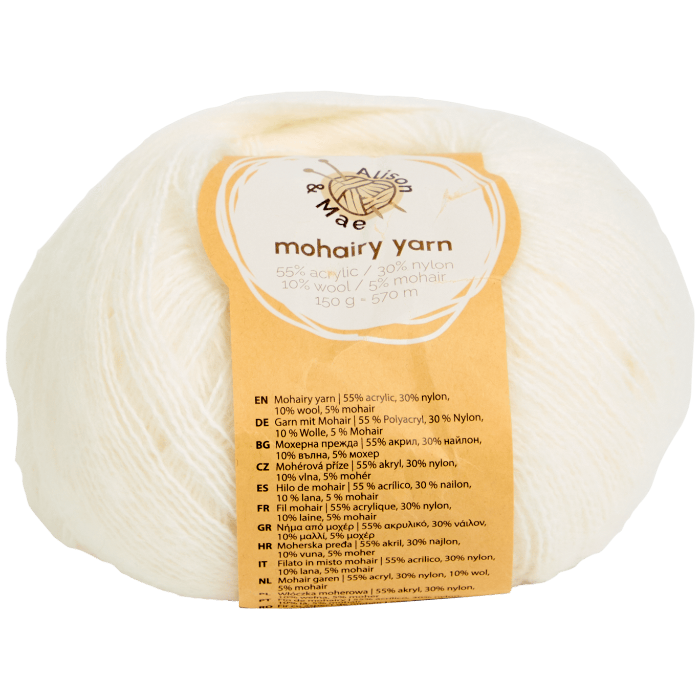 Filato per maglia Alison & Mae Mohairy Yarn