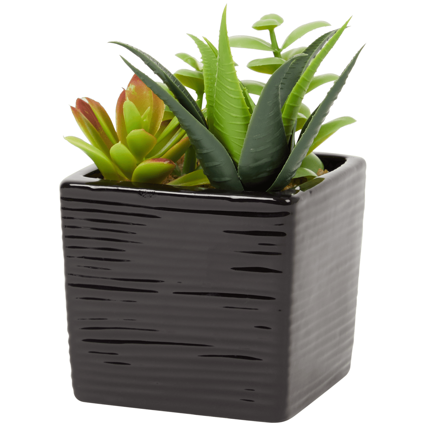 Plante grasse artificielle en pot