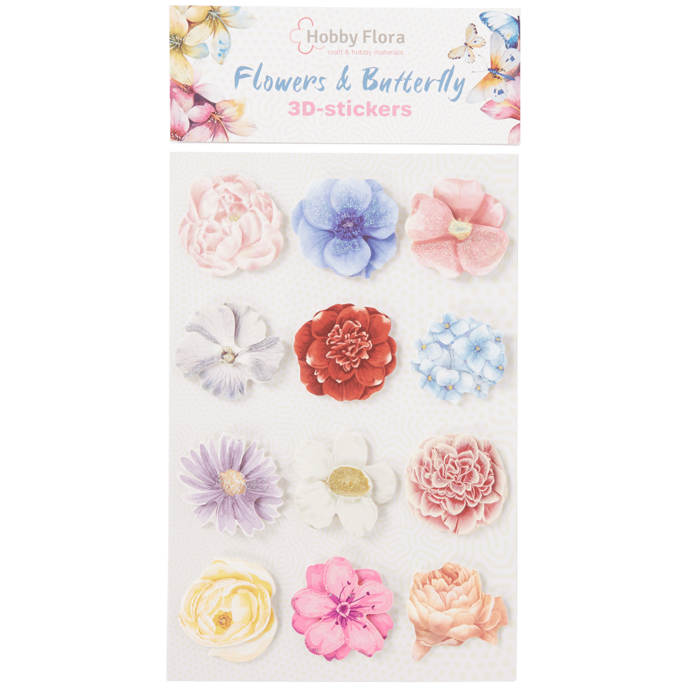 Hobby Flora vlinder- en bloemenstickers