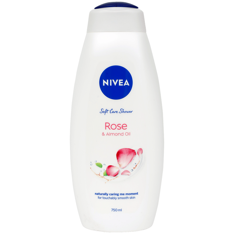 Sprchový a koupelový krém Nivea Růže & mandlový olej