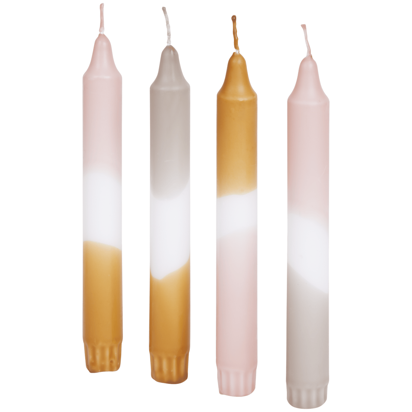 Velas de candelabro dip dye Absolu Chic