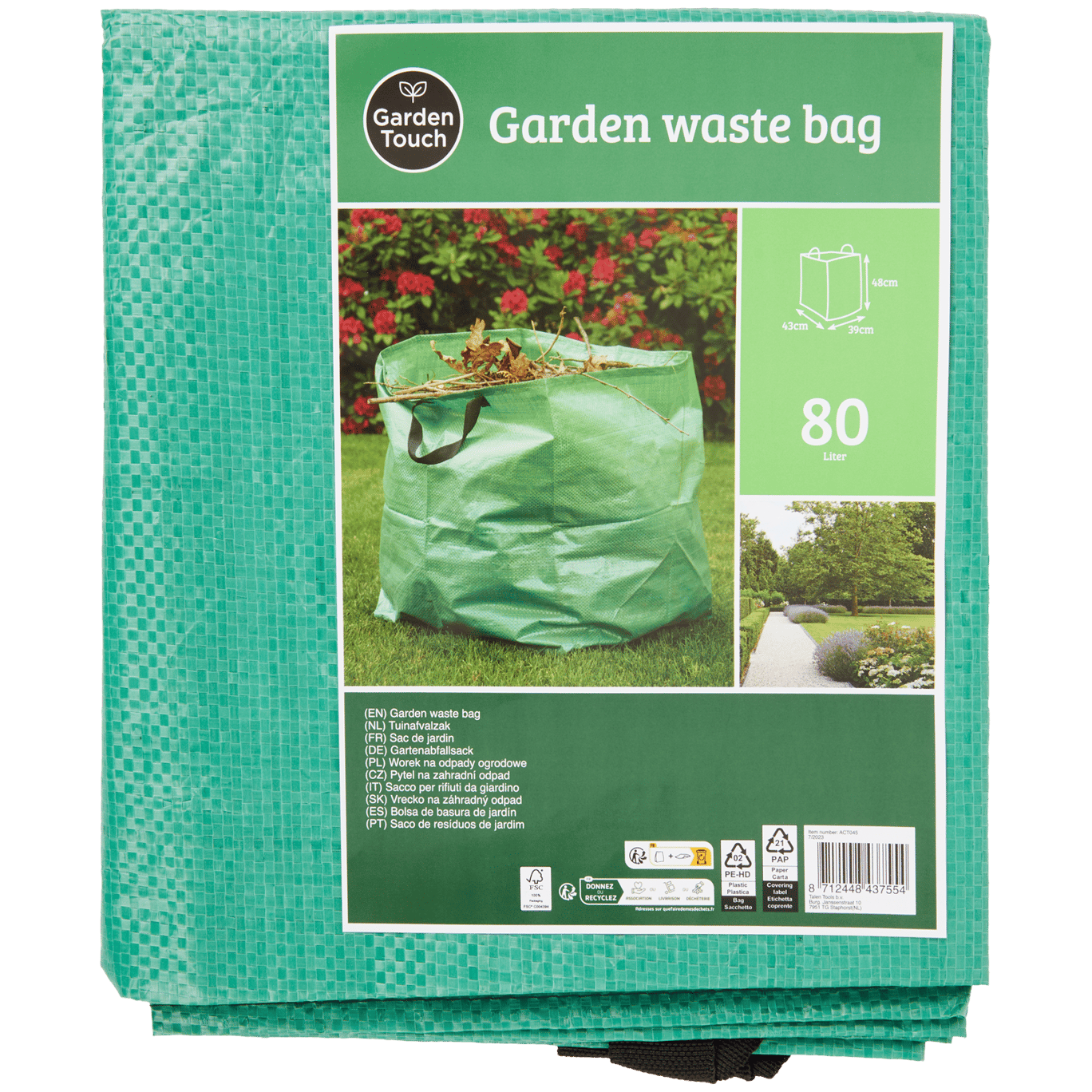 Sacco per rifiuti da giardino Garden Touch