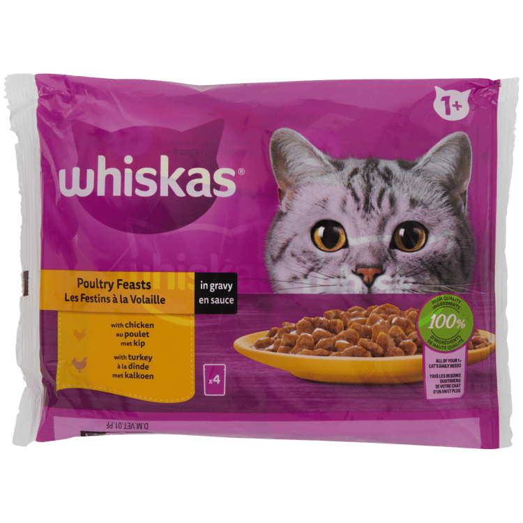 Nourriture humide pour chat Whiskas Volaille