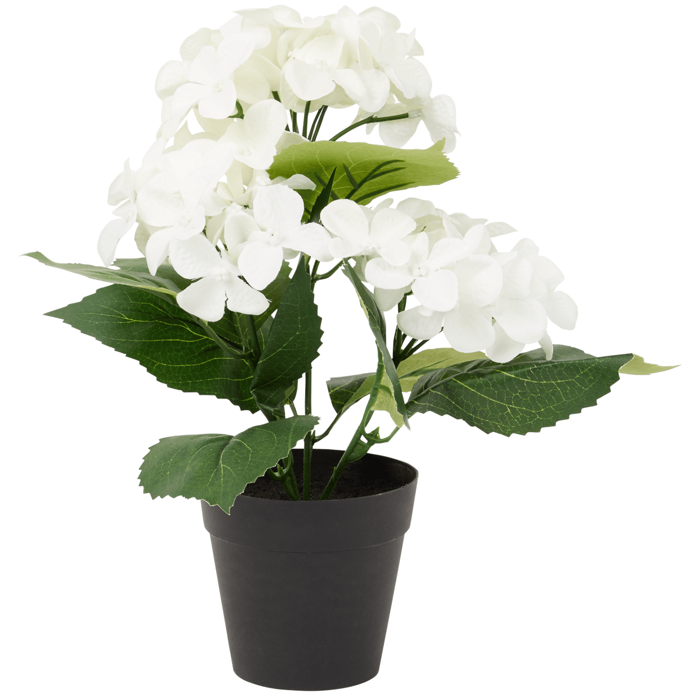 Hortensia artificial en maceta