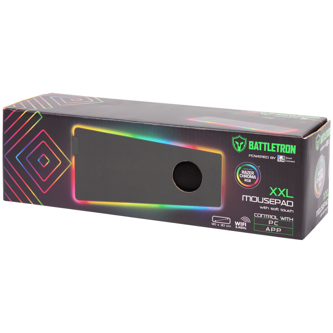 Tapete de rato XXL para gaming Battletron Razer Chroma