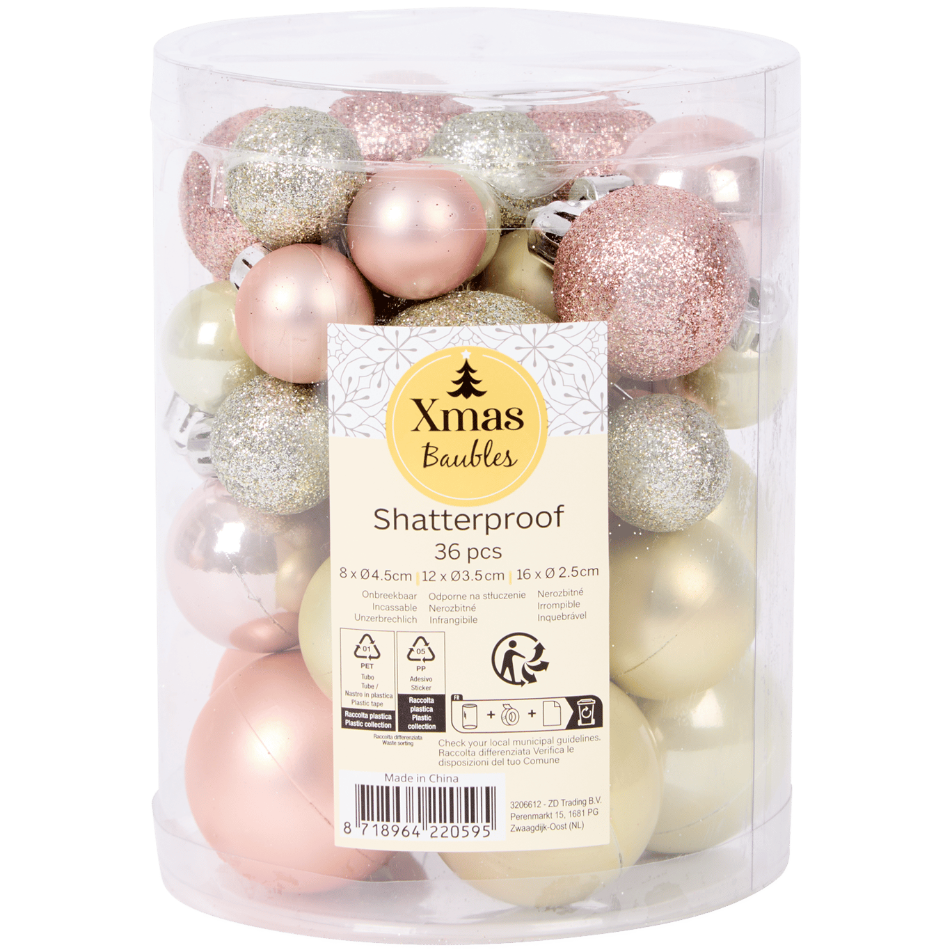 Boules de Noël en plastique