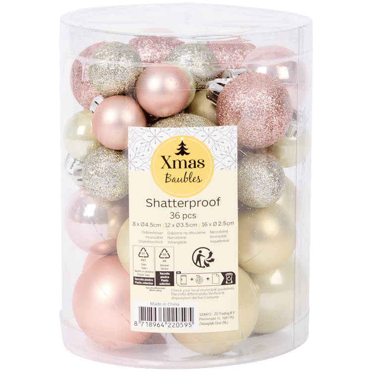 Boules de Noël en plastique