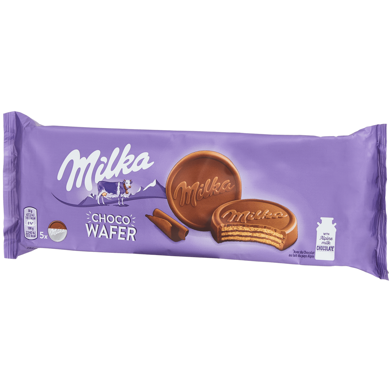 Gaufrettes enrobées de chocolat Milka