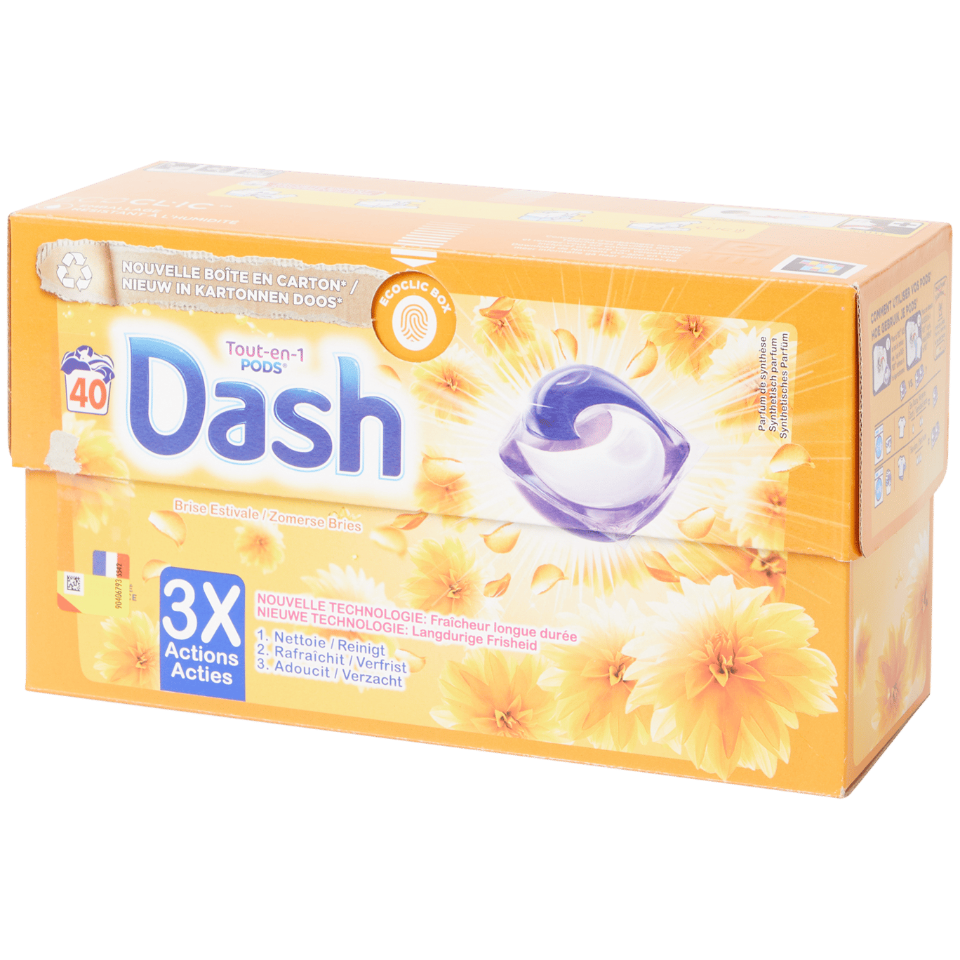 Cápsulas para a roupa Dash All-in-1 Brisa de verão