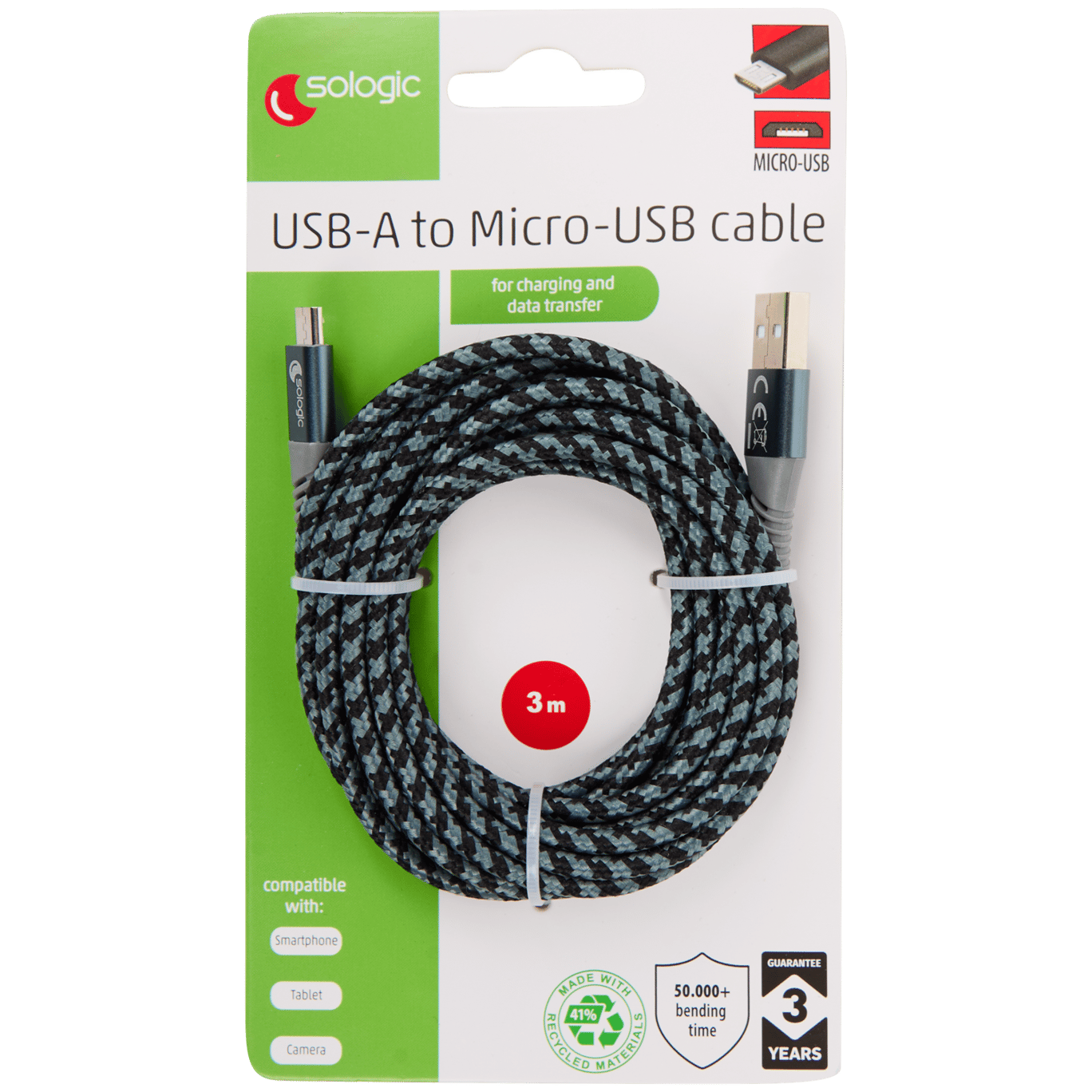 Sologic Daten- und Ladekabel Mikro-USB