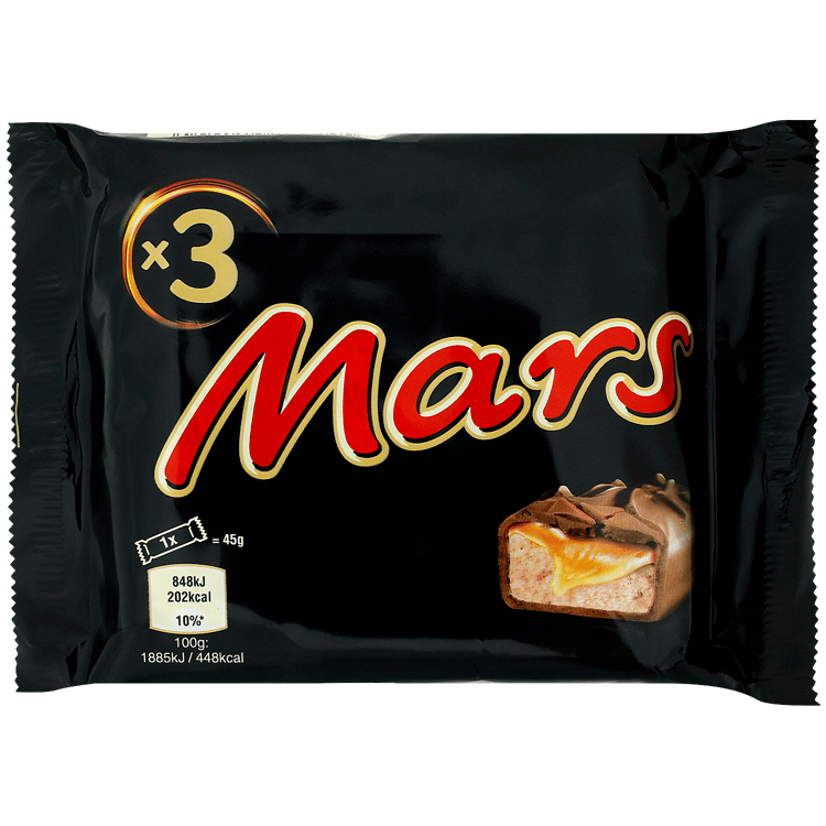 Barritas de chocolate Mars