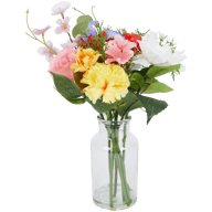 Ramo de flores artificiales en jarrón