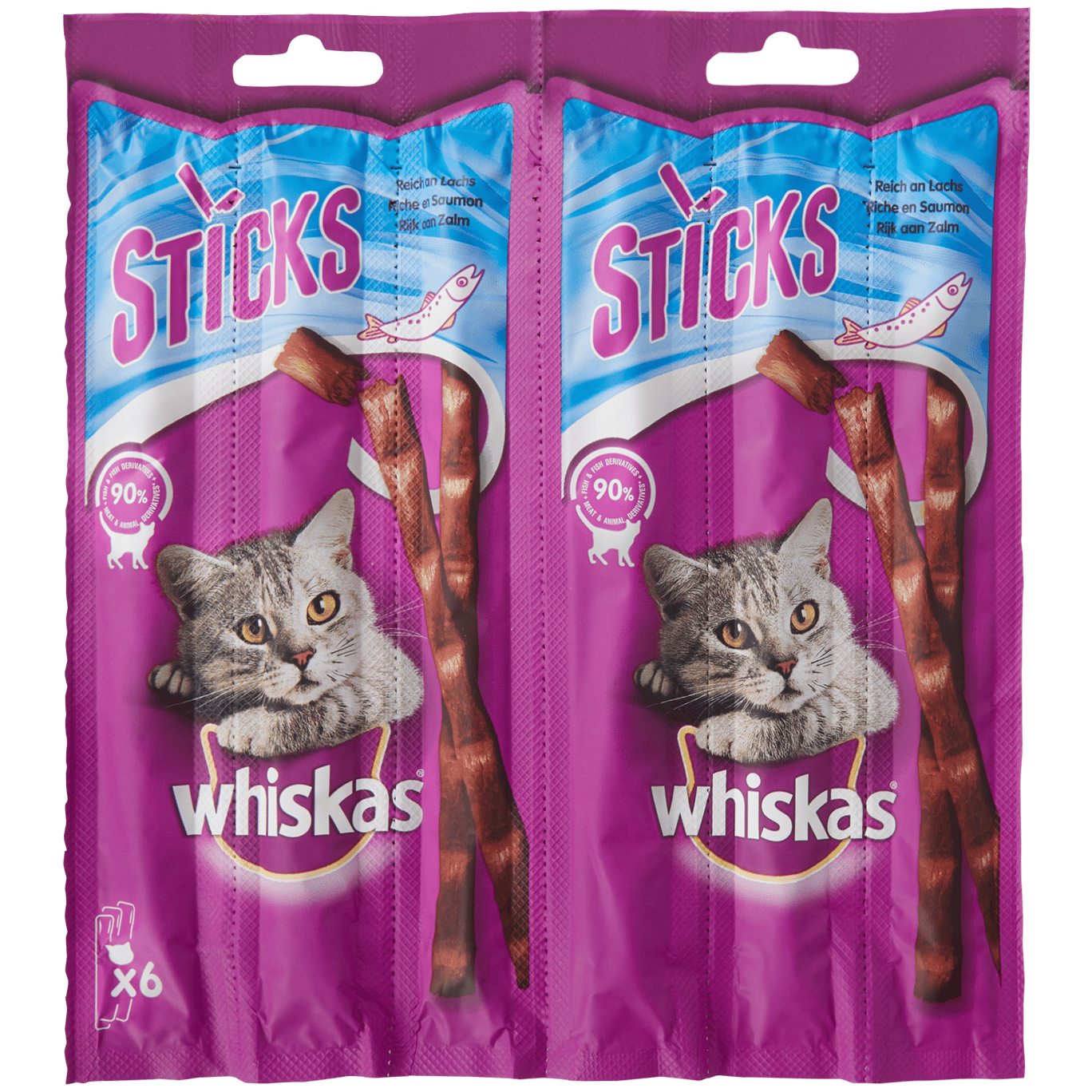 Tyčinky pre mačky Whiskas Losos