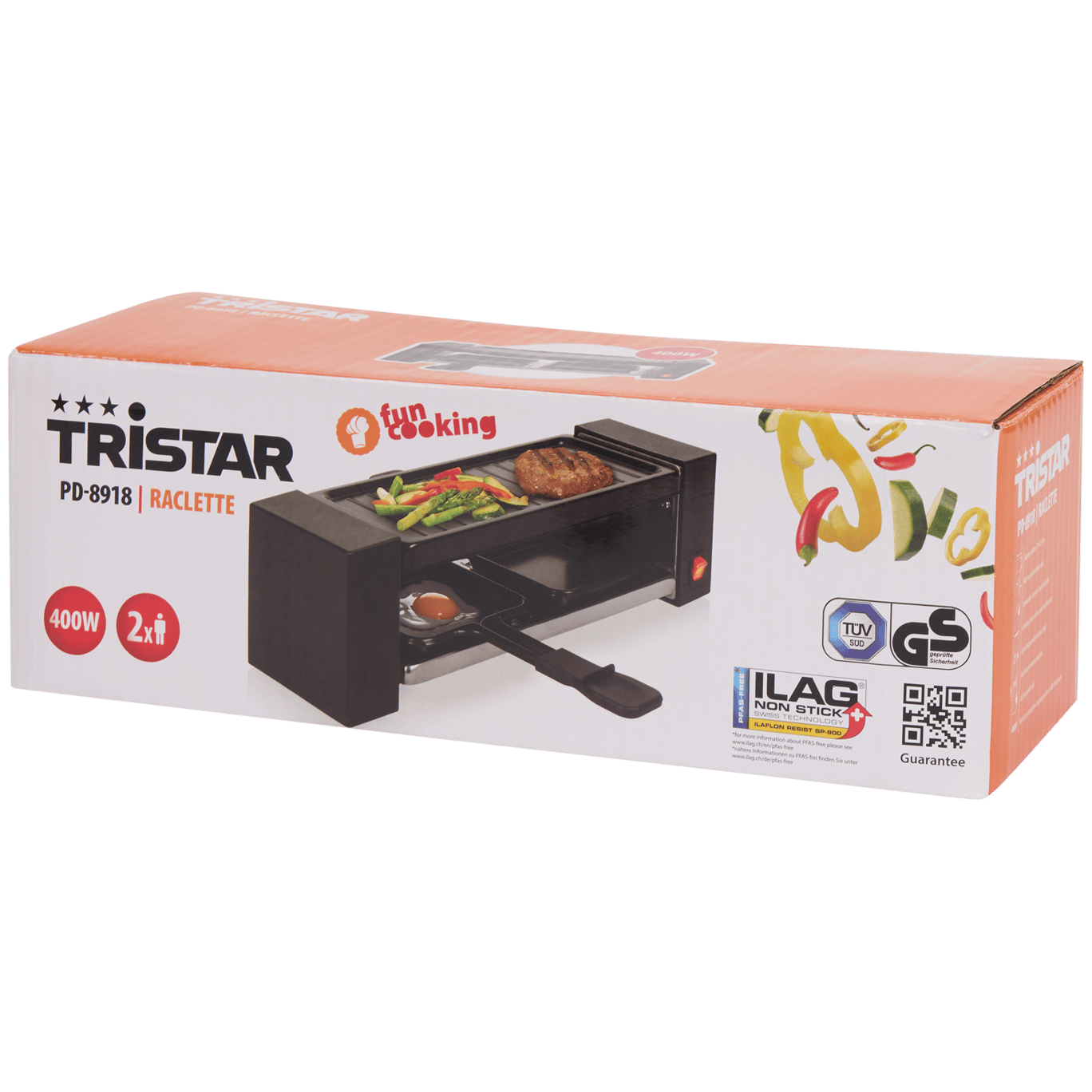 Appareil à raclette 2 personnes Tristar