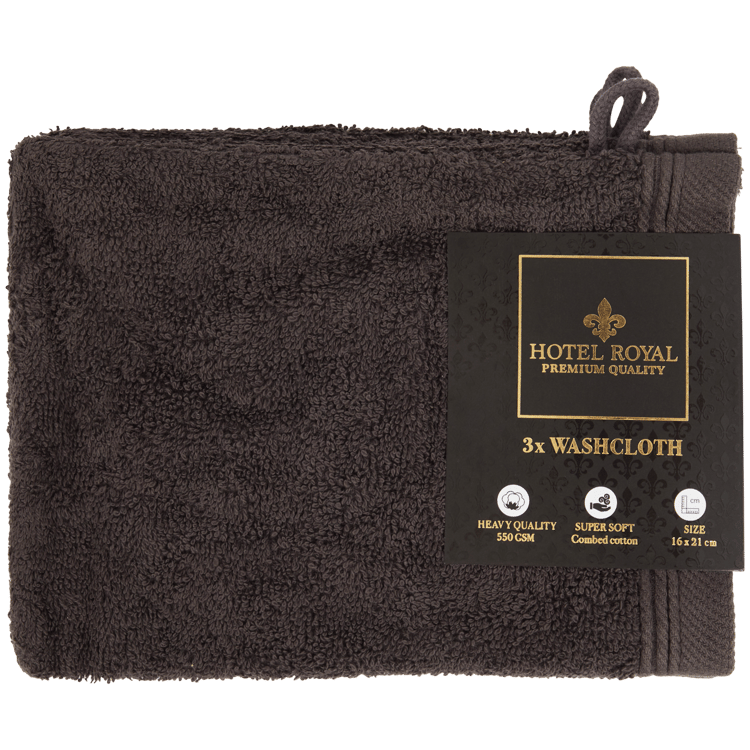 Gants de toilette Hotel Royal Anthracite