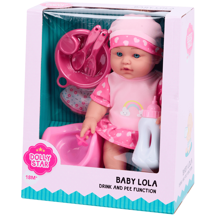 Poupon avec accessoires Dolly Star Baby Lola Action LU