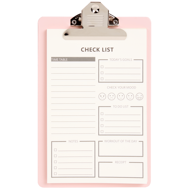 Portablocco con checklist