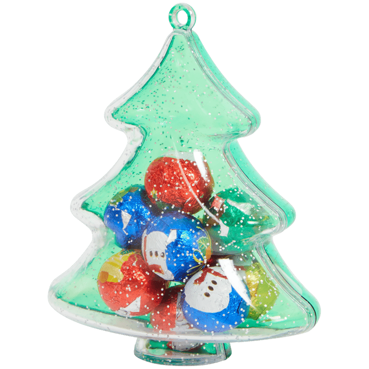 Weihnachtsbaumschmuck mit Schokolade