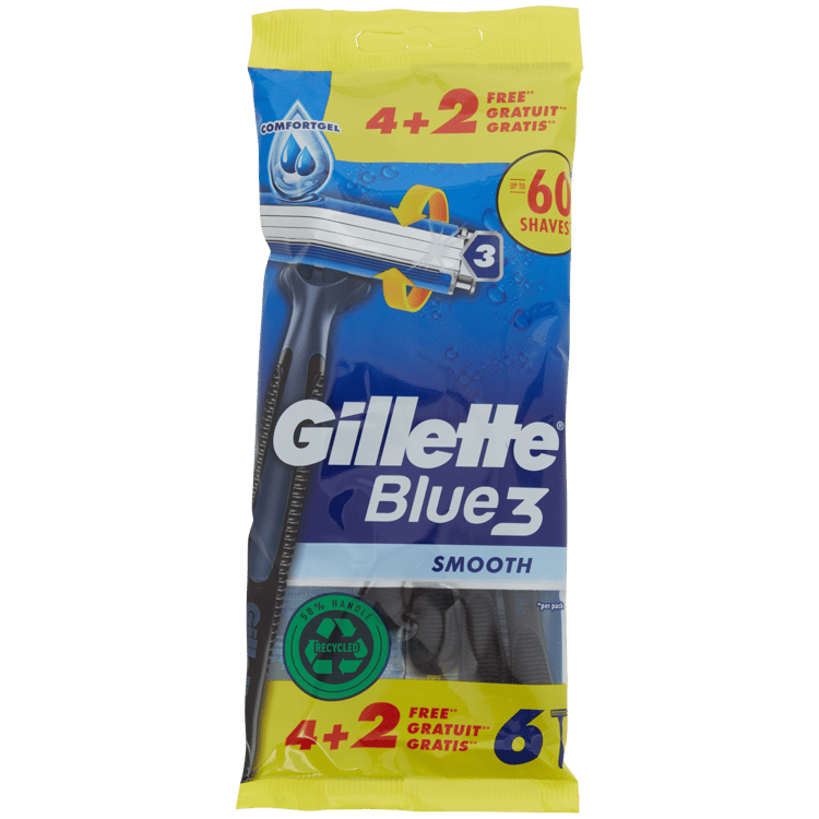Cuchillas de afeitar Blue3 Gillette Smooth