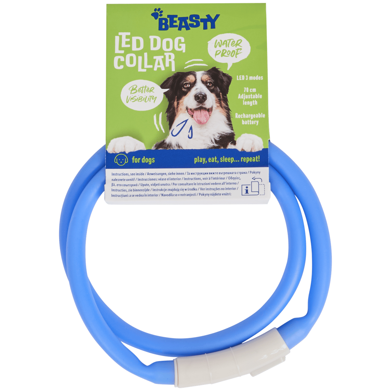 Collier LED rechargeable pour chien