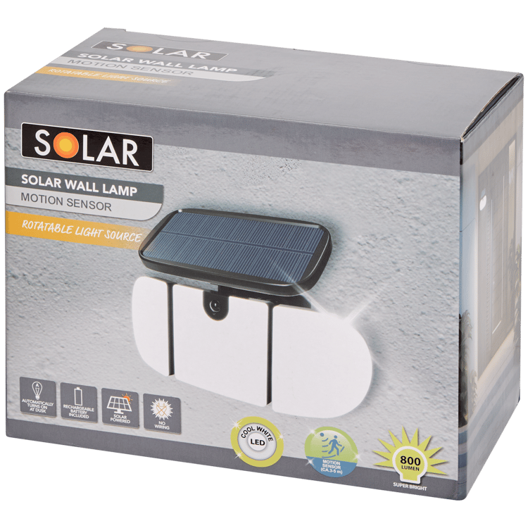 Candeeiro de parede com sensor de movimento Solar