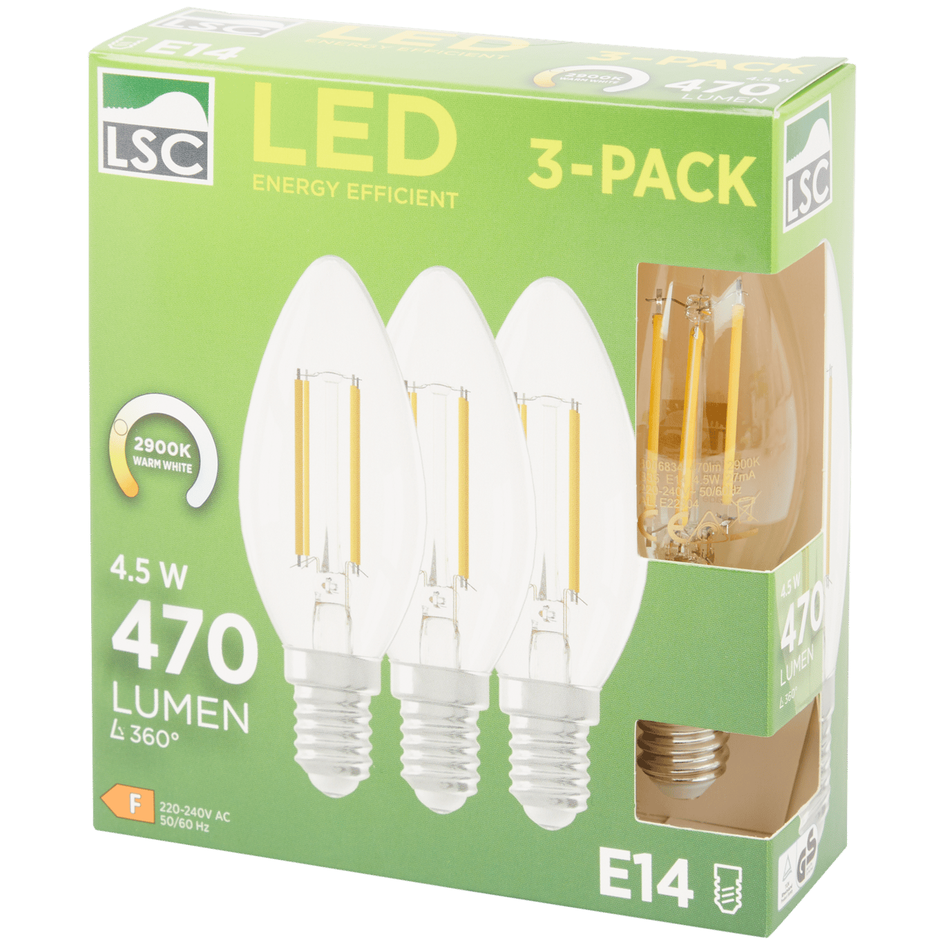 LSC Filament LED-Lampen Kerze