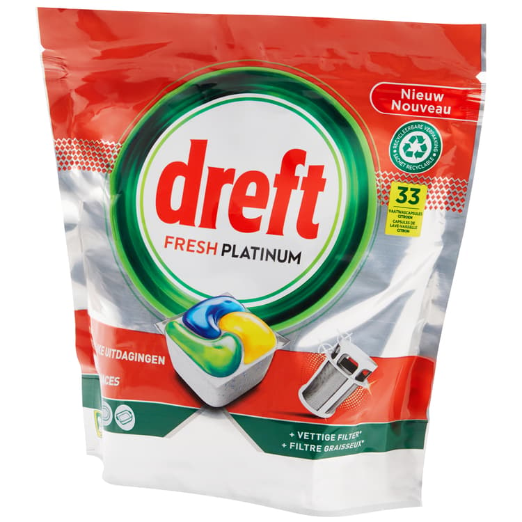 Dreft Fresh Platinum vaatwastabletten Original