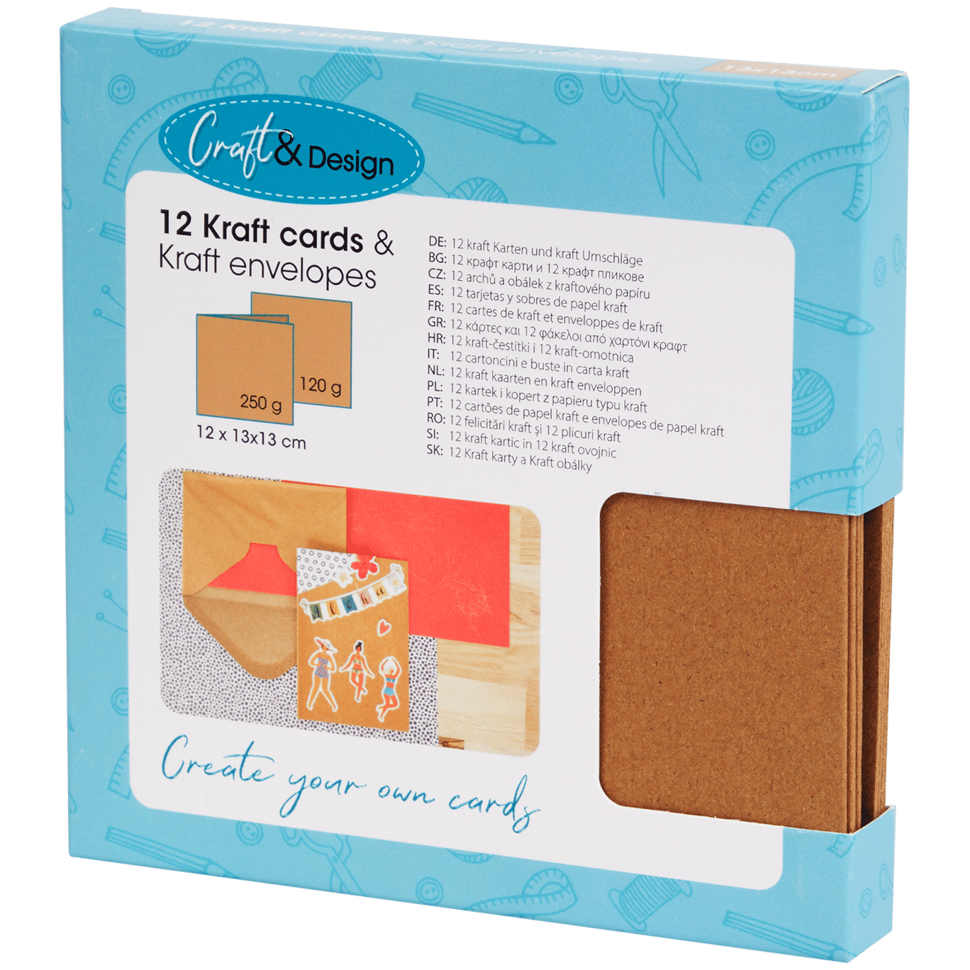 Tarjetas y sobres kraft Avec