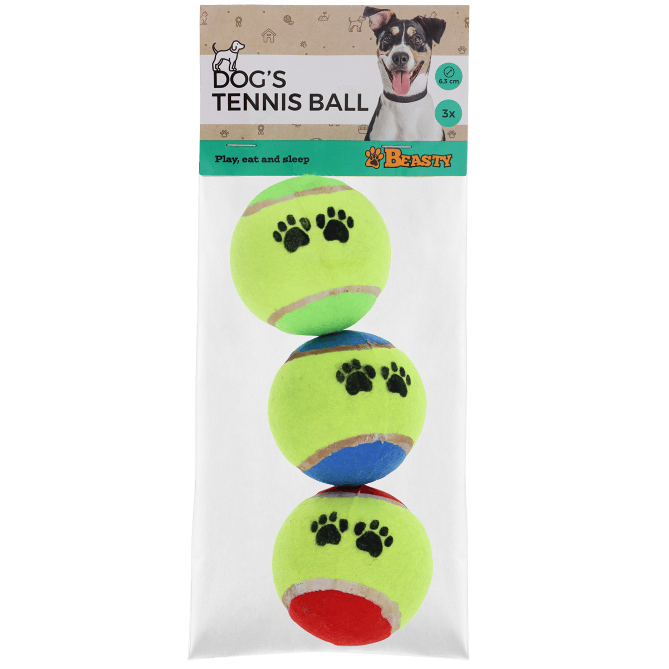 camouflage Kinderen Verdrag Beasty hondenspeelgoed tennisballen | Action.com