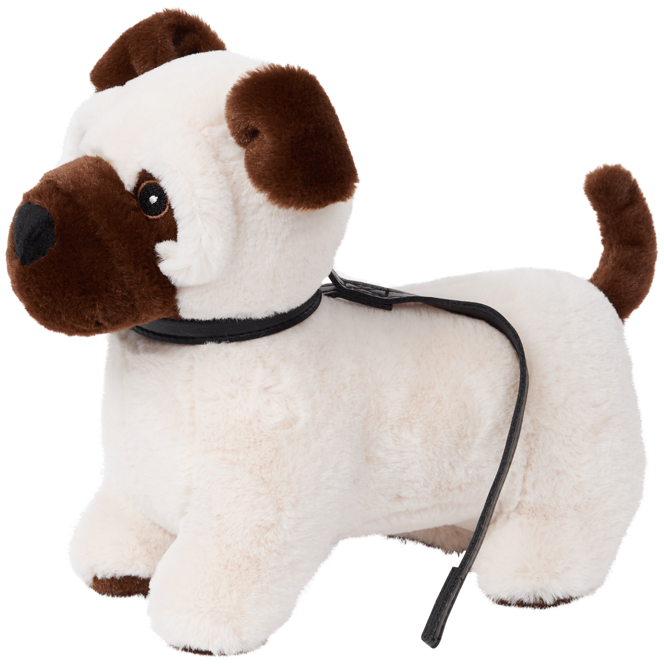 Animal de peluche com trela